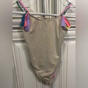 Beach Lingo L123532 Tied Up Braid Fringe One-Piece Swimsuit Girl's Size 6-7